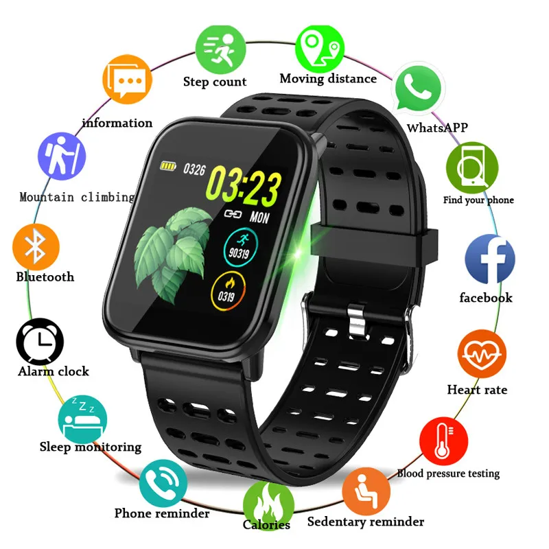 Умные часы для мужчин и женщин с сенсорным спортивным режимом водонепроницаемые