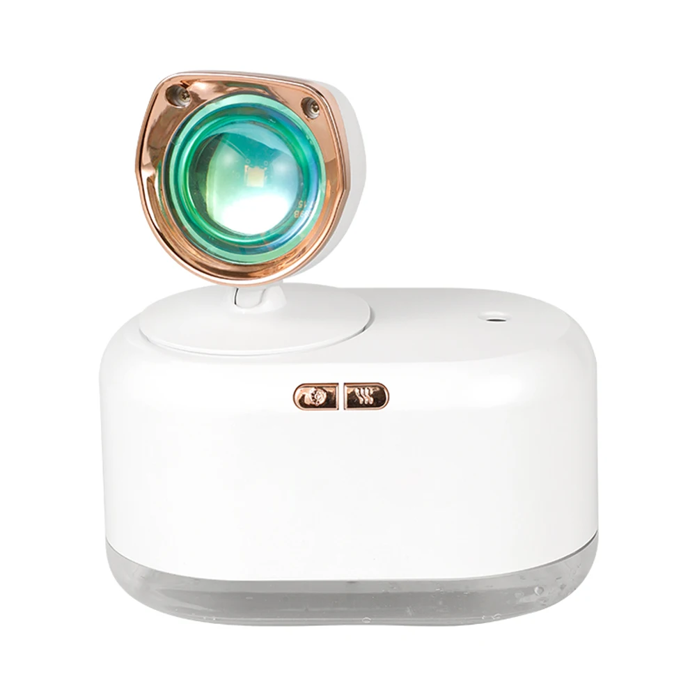 

2 in 1 Mini Wireless Sunset Lamp Humidifier Water Diffuser 300ML Capacity Portable Home Office Desktop Mute Mist Maker Sprayer
