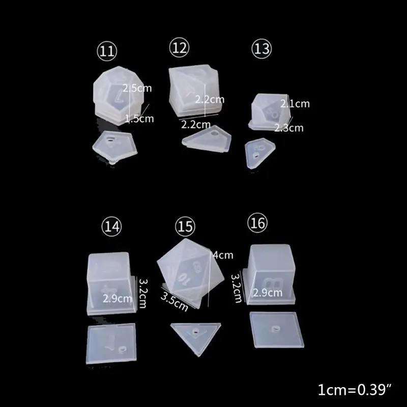 

Diy Crystal Epoxy Silicone Resin Molds Dice Fillet Ring Shape Digital Game High Mirror Dice Mold Silicone Mould Making Jewelry