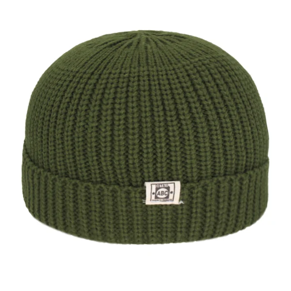 Короткие Зимние шапки для мужчин Skullies Beanies Мужская Зимняя Шапка-бини женская шапка s Miki Docker Skull cap Bonnet женская вязаная шапка - Цвет: green