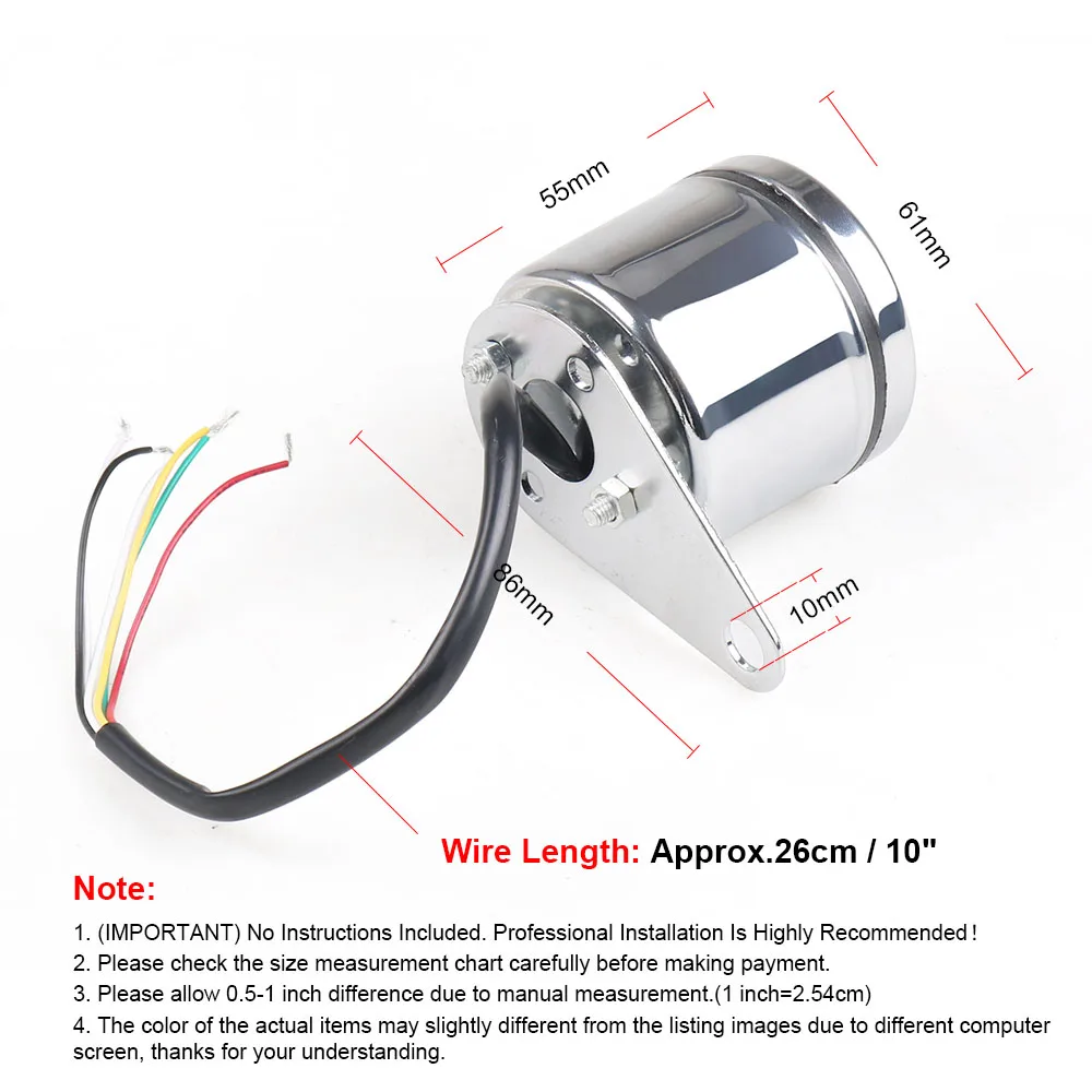 Тахометр мотоциклетный 2 в 1 водонепроницаемый измеритель уровня топлива с