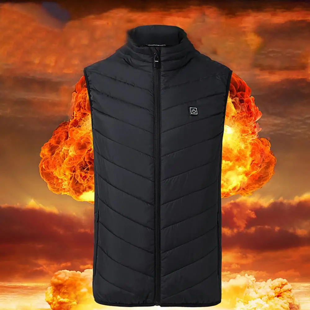 

Men Winter USB Safe Intelligent Constant Temperature Vest Thermal Waistcoat