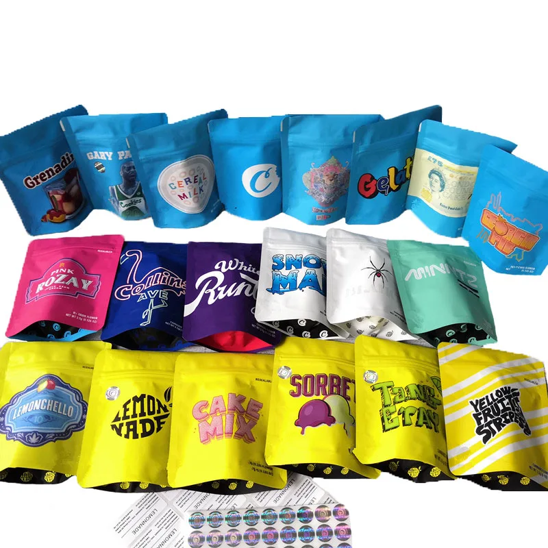 100 шт куки Калифорния Mylar Resealable 3 5 г Комплектация стоьте вверх по индивидуальному