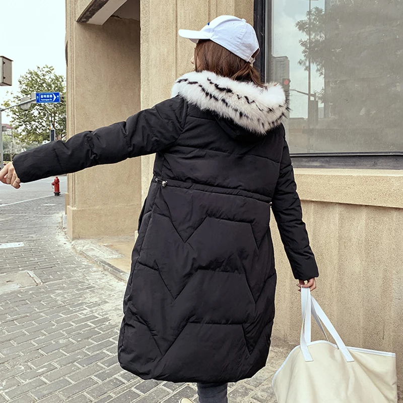 

Fashion Winter Coat Women Jackets Thick Down Parkas Big Fur Hooded Cotton new design Long Coats Warm Windbreaker Female Outwear