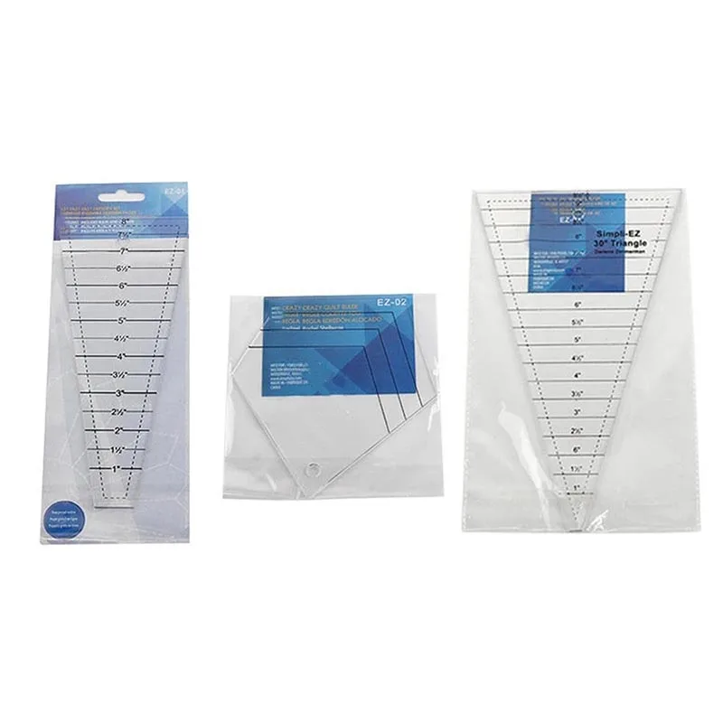 

HOT Quilting Ruler With 30 Degree Triangular And Diamond Transparent Patchworks Sewing Cutting Craft Ruler DIY Tools