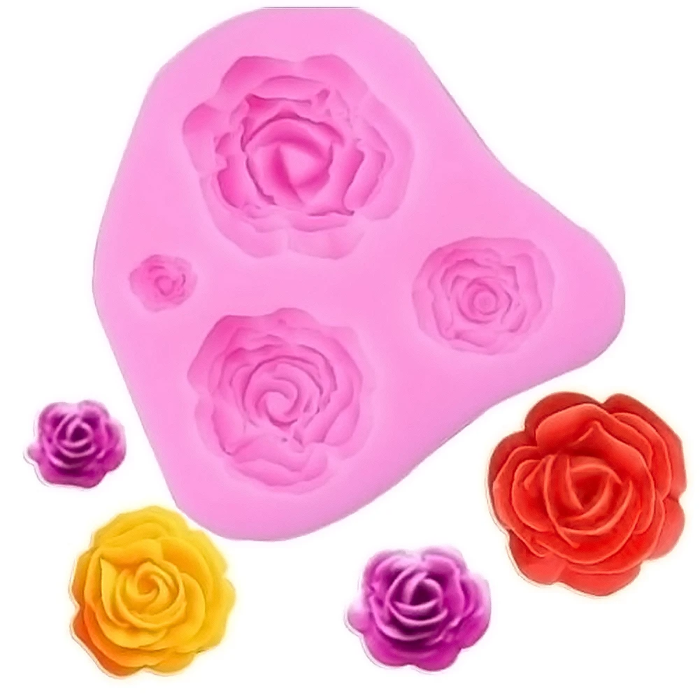 

Rose shape Silicone Mold Honeycomb Fondant Mold Handmade Soap Mold Chocolate Pastry Cake DIY Baking Tools