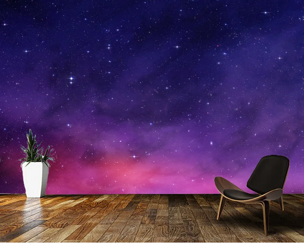 

Papel de parede Galaxy Universe-Starry Sky ceiling 3d wallpaper,living room tv wall bedroom wall papers home decor bar KTV mural