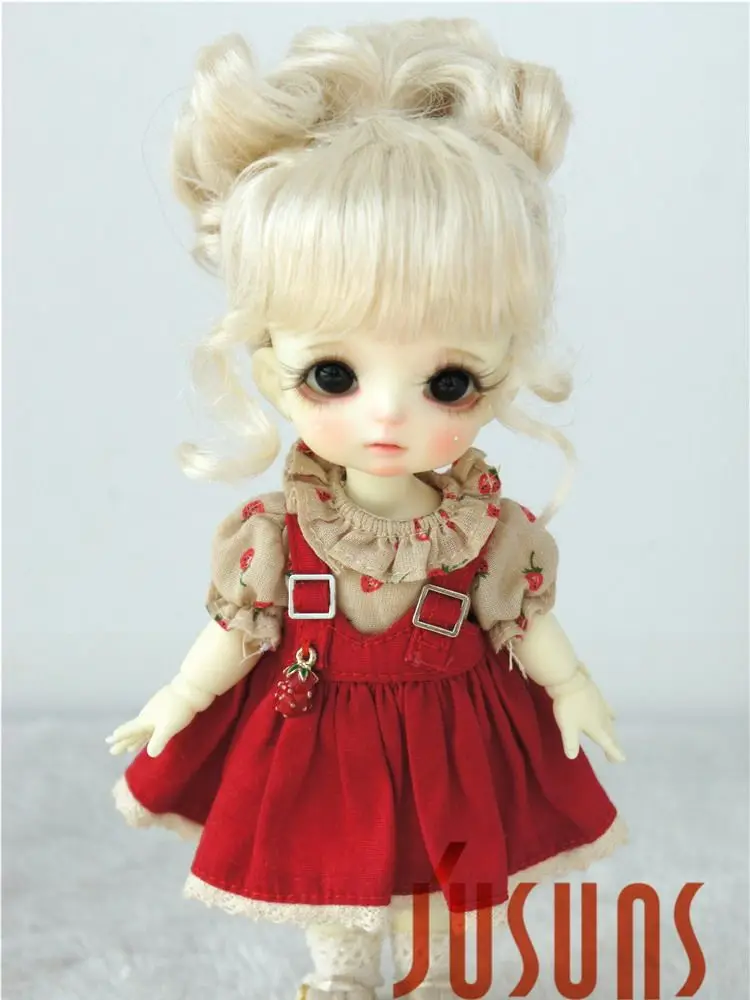 

JD261 1/8 BJD synthetic mohair wigs Updo style BJD hair 5-6inch BJD wigs fashion doll accessories