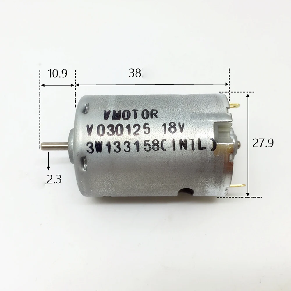 Высокоскоростная Угольная щетка Johnson Mini 385, двигатель постоянного тока 6 В-24 В, 12300 об/мин, большой крутящий момент, 5-полюсный ротор для электрической отвертки, Игрушечная модель