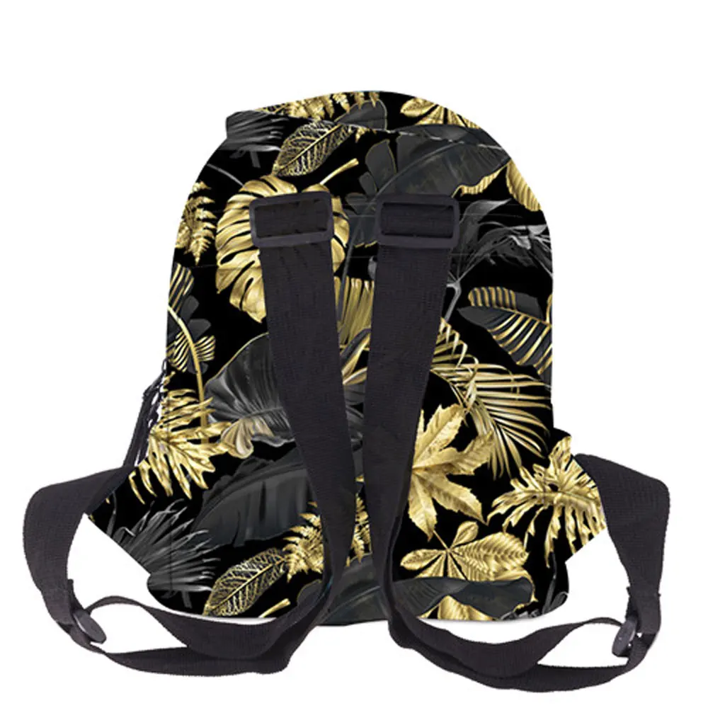 Fashion Student Schoolbag Print Korean Style Mini Backpack women Leaves Lightweight Waterproof Outdoor Small Backpack