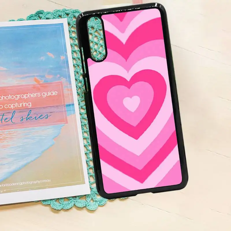 

Pink Heart Circle Latte Love Coffee Heart high quality Phone Case PC for iPhone 11 12 pro XS MAX 8 7 6 6S Plus X 5S SE 2020 XR