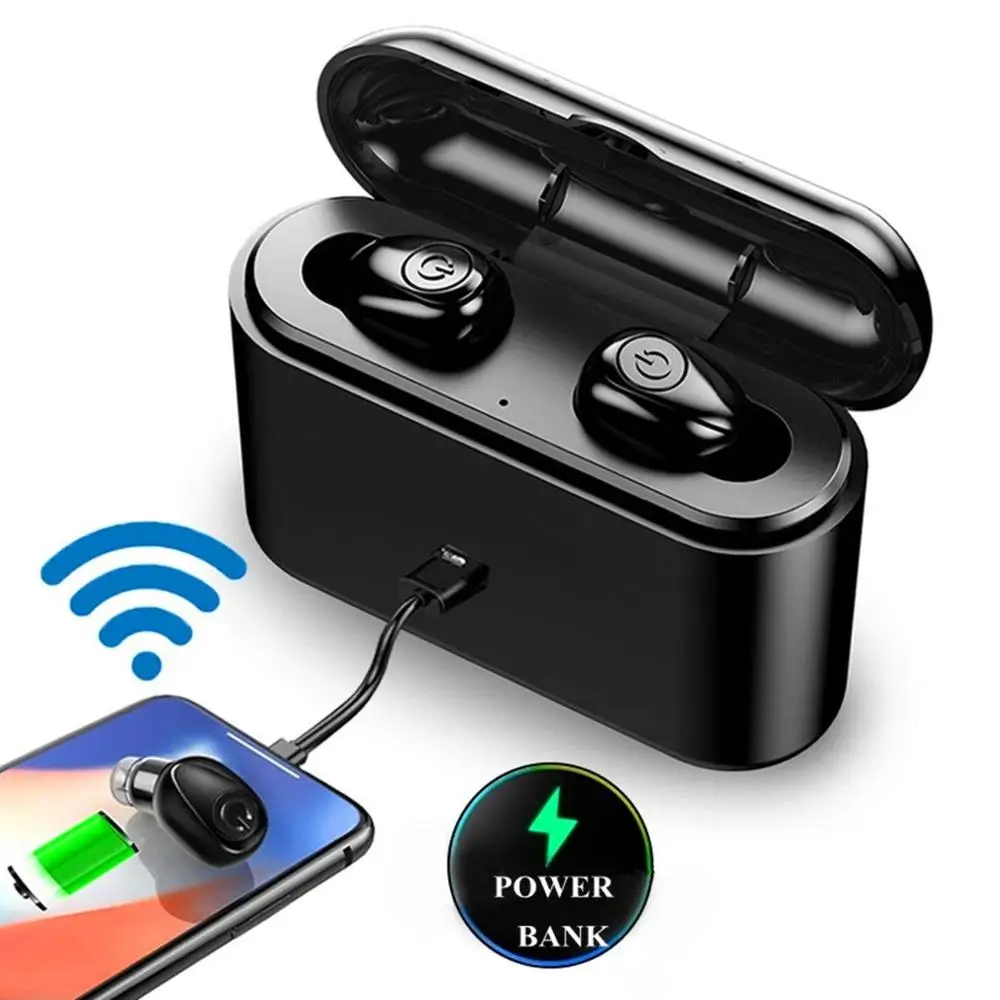 X8 bluetooth стерео наушники TWS беспроводной bluetooth водонепроницаемый наушники с 2200 мАч Внешний аккумулятор наушники беспроводной Bluetooth 5,0