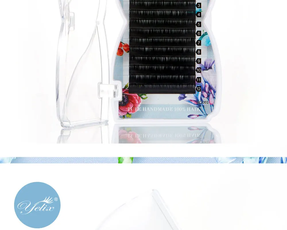 Yelix накладные Индивидуальные ресницы с камелией, легкие накладные ресницы для наращивания, норковые, быстрые, объемные, цветные ресницы Pandora