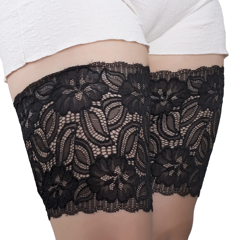 

Silicone non slip bud silk sock cover elastic lace thigh cover anti friction invisible silk sock sock