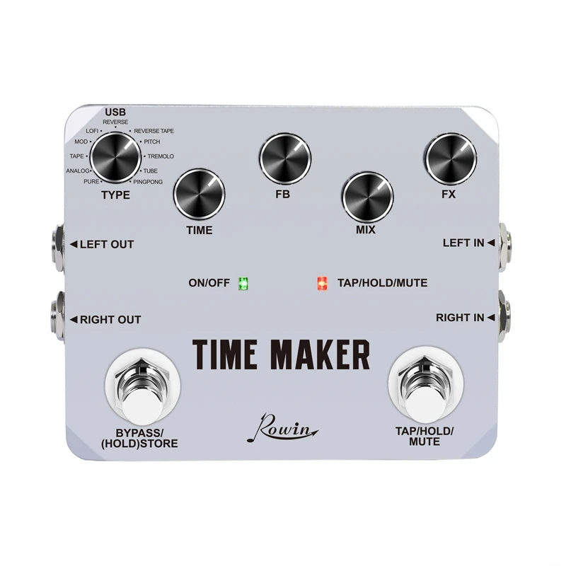 

Time Maker 11 видов конечной задержки бас-гитара эффект педаль стерео