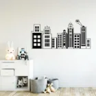 3D городская художественная наклейка, водостойкая Настенная Наклейка s, съемное украшение комнаты
