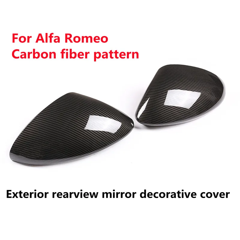 

factory Outlet for Alfa Romeo 17-20 styles of stelvio accessories Rearview mirror cover ABS carbon fiber pattern Auto parts
