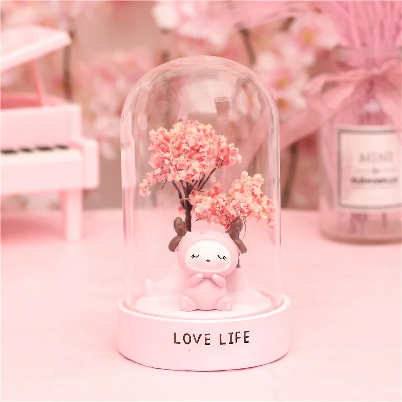 Светодиодный Ночной светильник в виде вишни и оленя светодиодный ночной