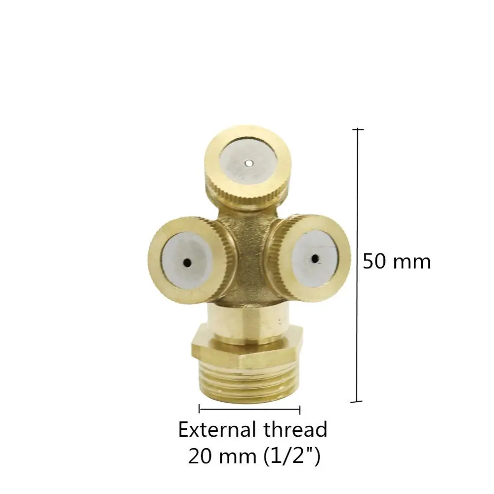 

FOGWOWO Многополосная форсунка из латуни 1/2", желтый