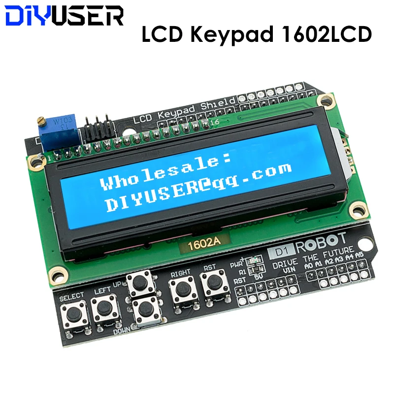 

LCD Keypad Shield LCD1602 LCD 1602 Module Display For Arduino ATMEGA328 ATMEGA2560 raspberry pi UNO blue screen