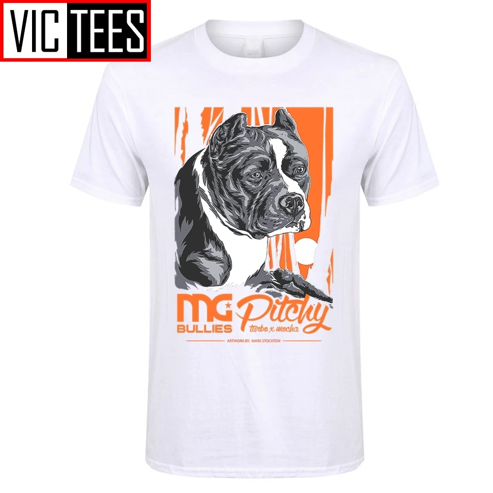 Мужская футболка для мужчин Американская с собаками из бычьей шерсти новинка 2017