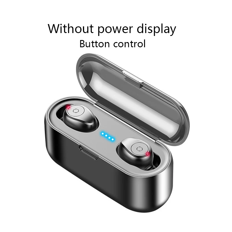 No power display 1 HATOSTEPED беспроводные Bluetooth наушники 5,0 TWS мини беспроводные наушники с зарядным устройством спортивные наушники игровые наушники - Цвет: No power display 1