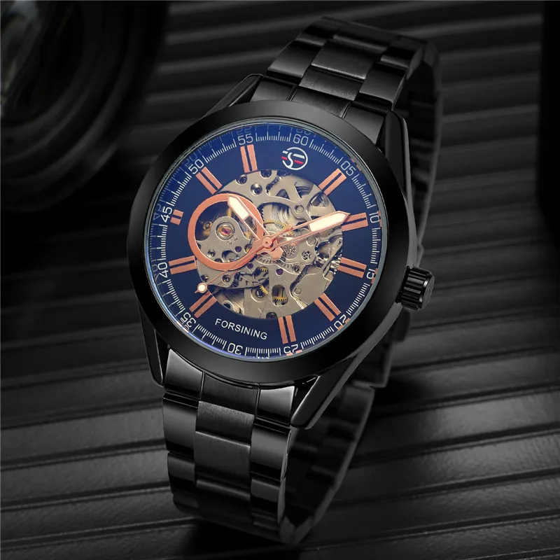 FORSINING автоматические механические мужские наручные часы военные спортивные