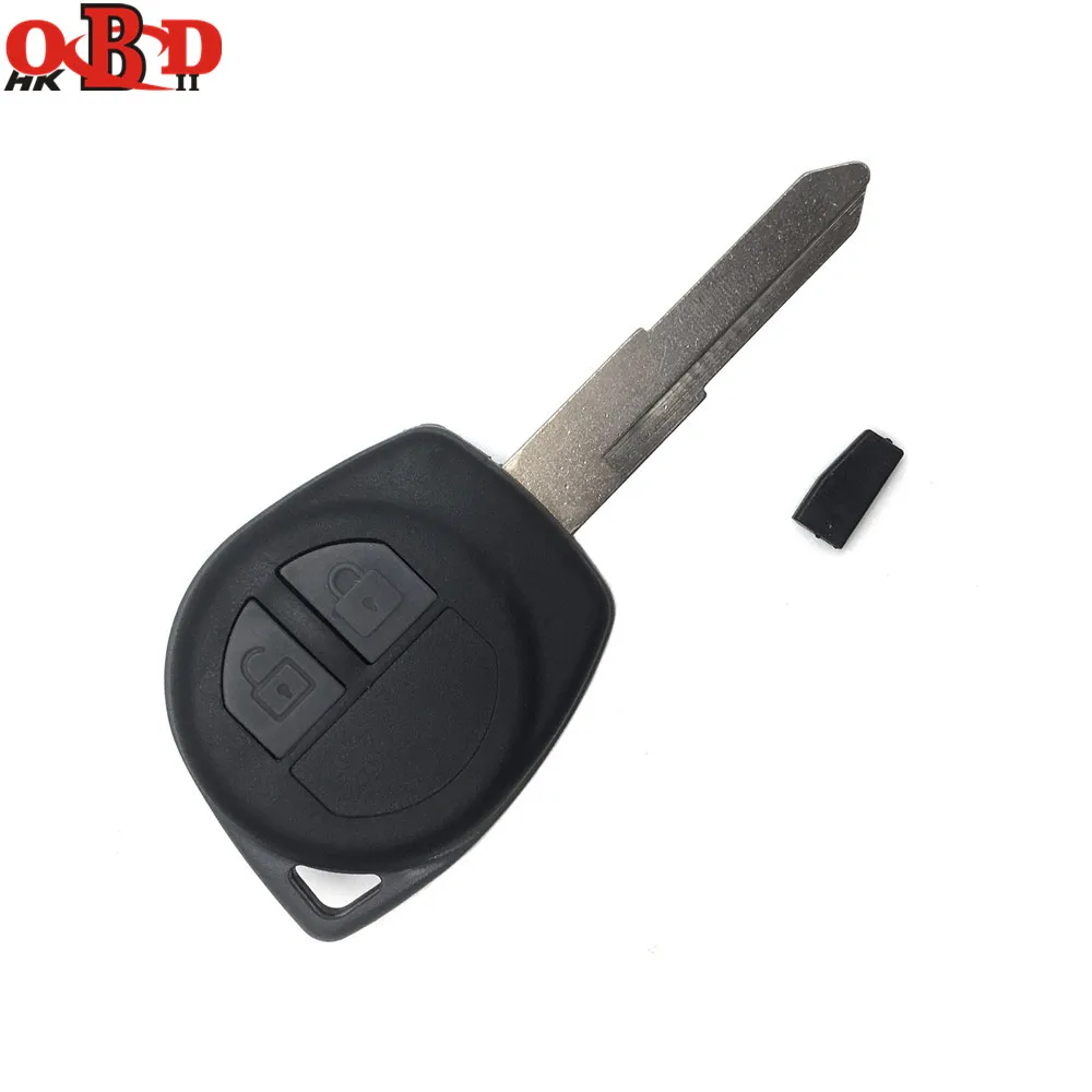 HKOBDII для Suzuki 2 кнопки дистанционного ключа автомобиля 315/434MHZ ID46 пустой чип + Uncut Blade |