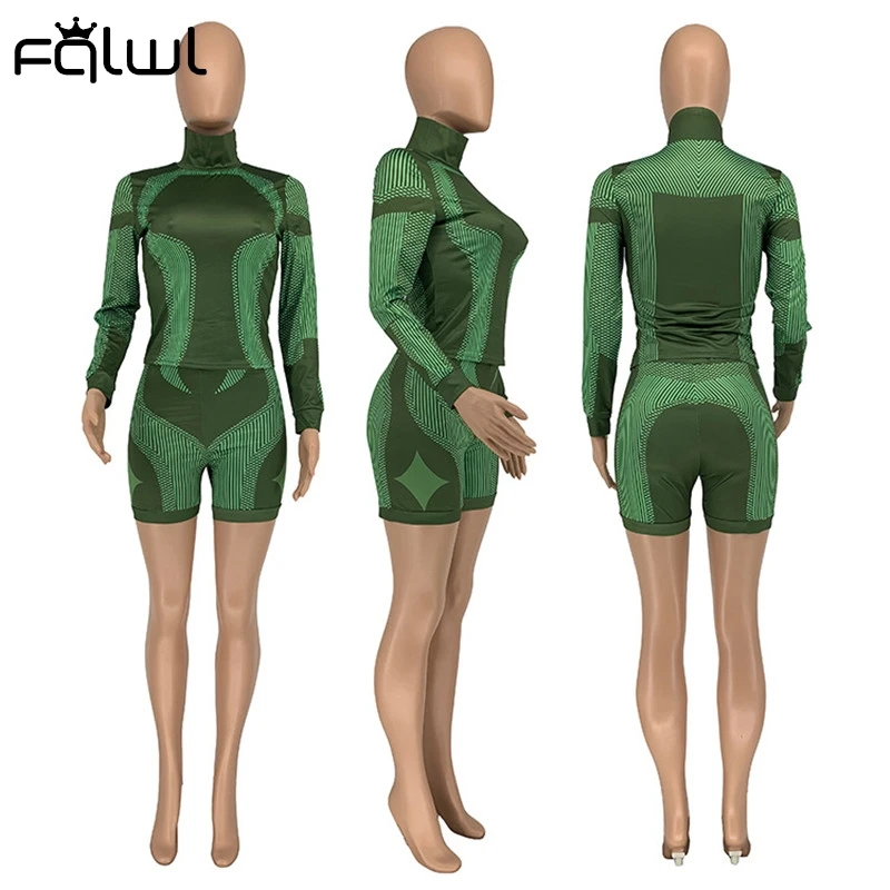 

Steetwear Print 2021 Summer 2 Two Piece Set Womens Matching Sets Outfits T Shirt Biker Shorts Tracksuit Sweat suits Women