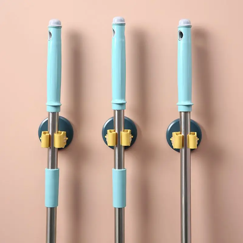 

Storage Rack Broom Hanging Mop Clip Disc Mop Holder Broom Rack Wall Hanging Strong Hook Bathroom Storage Mop Hook