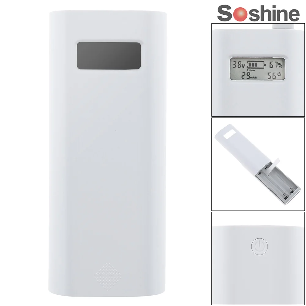 Soshine E4S Power Bank/зарядное устройство с ЖК дисплеем для литий ионной аккумуляторной