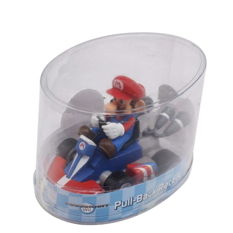 13 см Super Mario Bros Kart Вытяните назад гонщика Марио и Луиджи Йоши Жаба гриб Принцесса