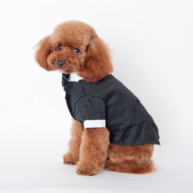 

Dog clothes cute pet teddy dog cat clothes prince wedding suit tuxedo bow tie puppy clothes coat pet suit
