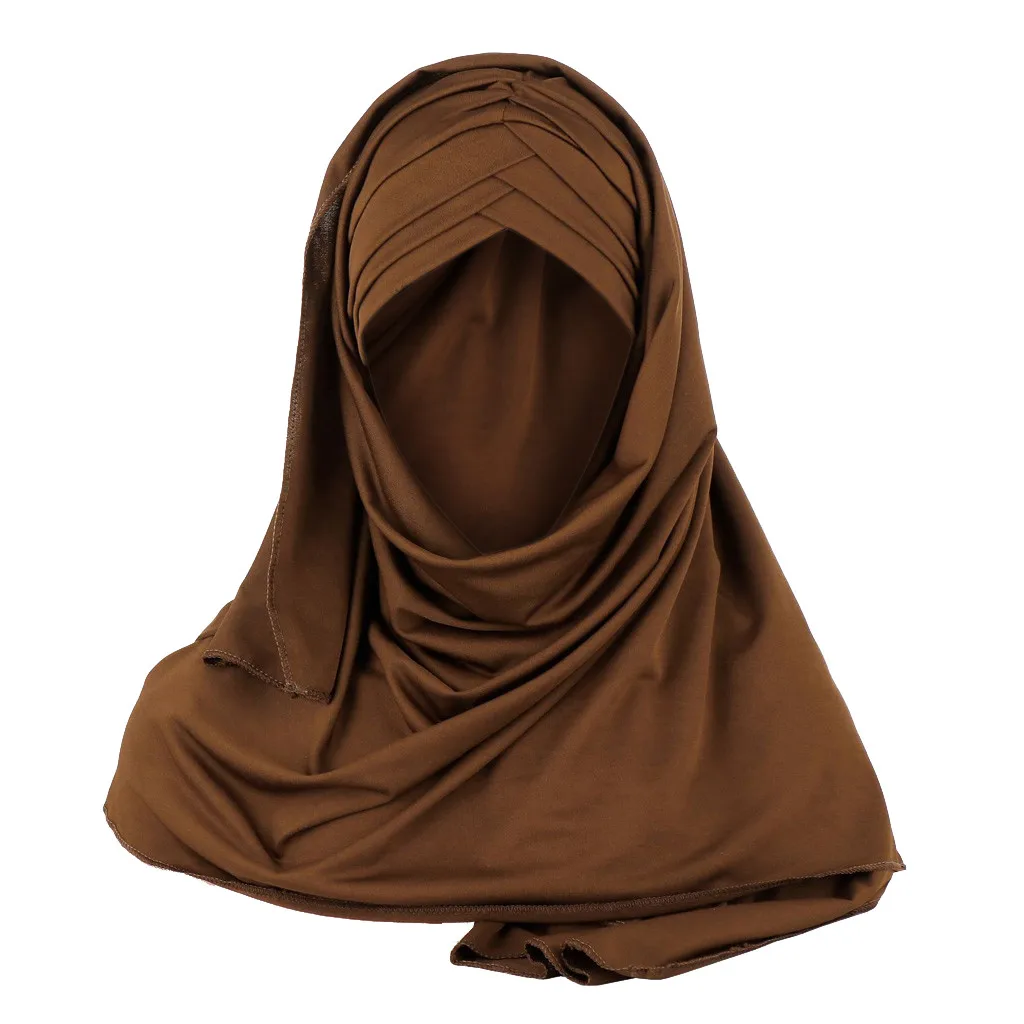 

Muslim Women Hat India Ruffle Cancer Chemo Beanie Turban Wrap Cap Scarf Shawl Headband For Femme