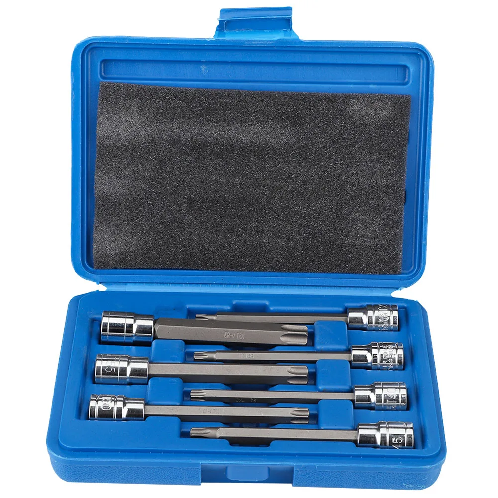 7Pcs 3/8inch Drive Extra Long Torx Star Bit Socket Set