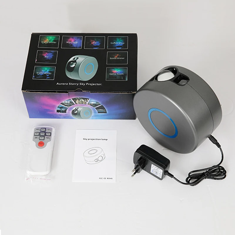 

Galaxy Projection Lamp Laser Starry Sky Projector 7 Colors 360 Degree Rotation Ambient Bedroom Night Lighting Stage Lighting