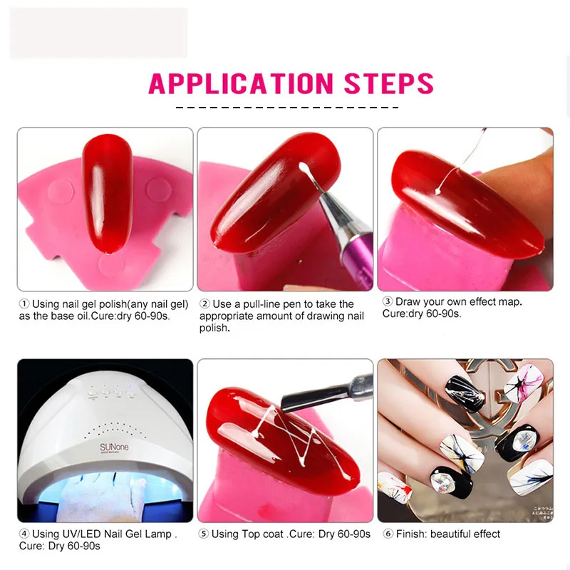 

8ml/bottle Nail Art Stretch Drawing Glue Spider Gel One-shot Molding Stretch Drawing Glue Manicure UV Gel Nail Art & Tools