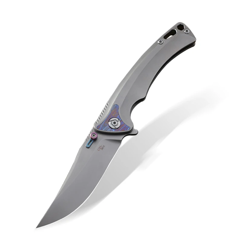 Gray CH S35VN складной нож титановый TC4 ручка керамический подшипник тактические охотничьи ножи EDC наружные походные карманные инструменты - Цвет: Gray