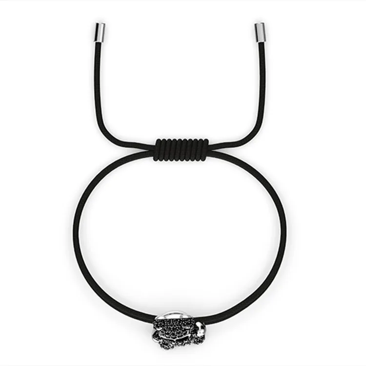 

1:1 Brand 2021 New Shining Black Diamond Bear Mens Necklace Pendant Crystal Couple Bracelet Cold Wind Exquisite Jewelry
