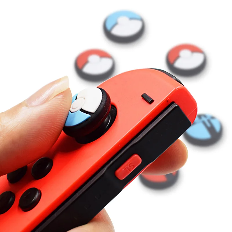 PokemonPikachu Silicone Thumb Stick Grip Caps Analog Joystick Cover Case For Nintend Switch NS Controllers Joy-Con Joypad | Электроника