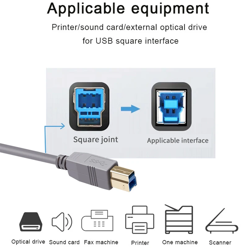 Кабель для передачи данных Anmck USB 3 0 интерфейс A квадратный порт печатная линия