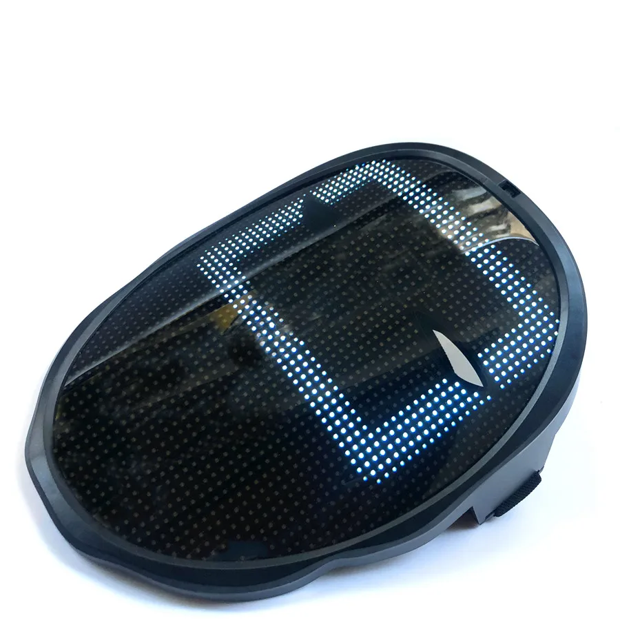 Inductive Bluetooth App Costume Props Neon Led Luminous Mask USB Changing RGB Lights Up Party Halloween Christmas GIFT | Дом и сад