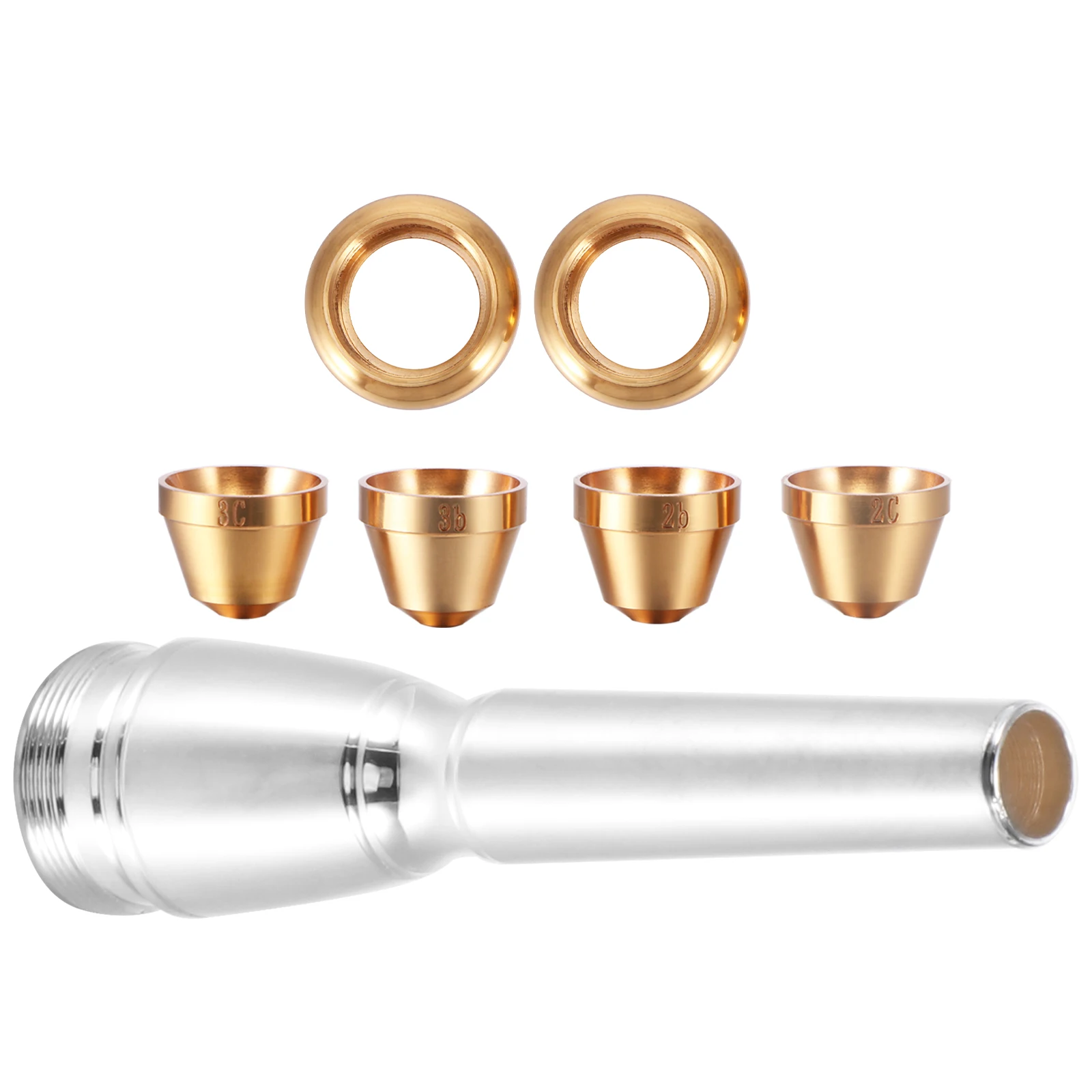 

2C 3C 2B 3B Trumpet Mouthpiece Set Brass Mouthpiece Tube Kit Good Workmanship Instrument Accessories For Replacement Beginners