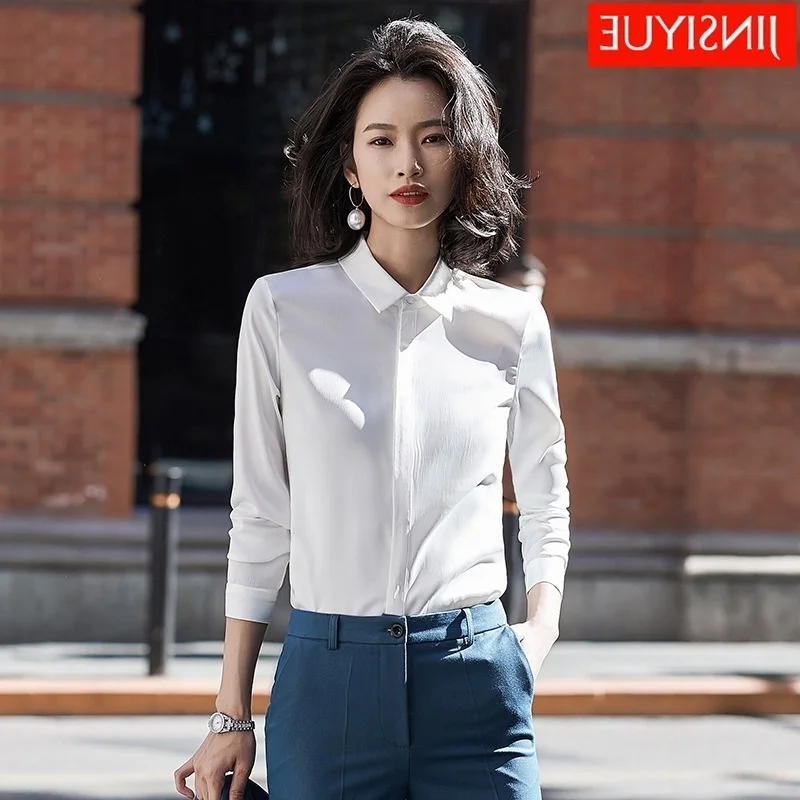 

Профессиональное женское белое платье-рубашка, женская одежда для работы в колледже, Корейская свободная темпераментная одежда