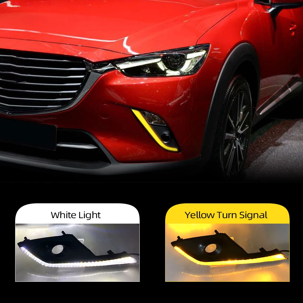Автомобильный мигающий 2 шт. автомобильный DRL светодиодный светильник дневного