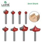 Сверла LA VIE с круглым хвостовиком 6 мм для станков с ЧПУ, 1 шт., с круглым концом, шейкер, острый резак, твердосплавные инструменты для деревообработки MC06006