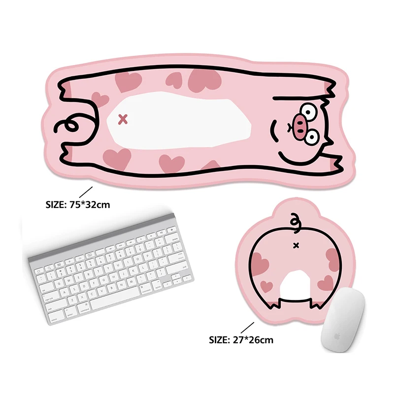 

Коврик для мыши в виде милой свиньи, креативный большой компьютерный коврик для клавиатуры, офисного стола, милый Настольный коврик, игровы...