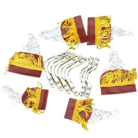 Бассейн снукер стол хлопок сетки карманы с бахромой латунь отделка утюги для