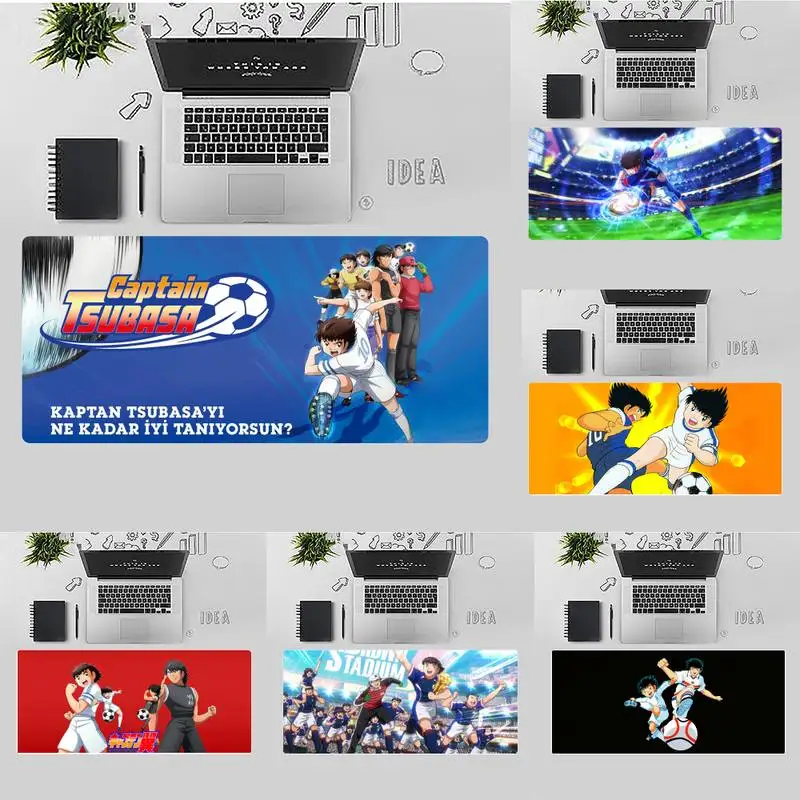 

Captain Tsubasa Anime Rubber Durable Desktop Mousepad Desk Table Game Office gamer Large Mouse pad Mats Non-slip Laptop Cushion