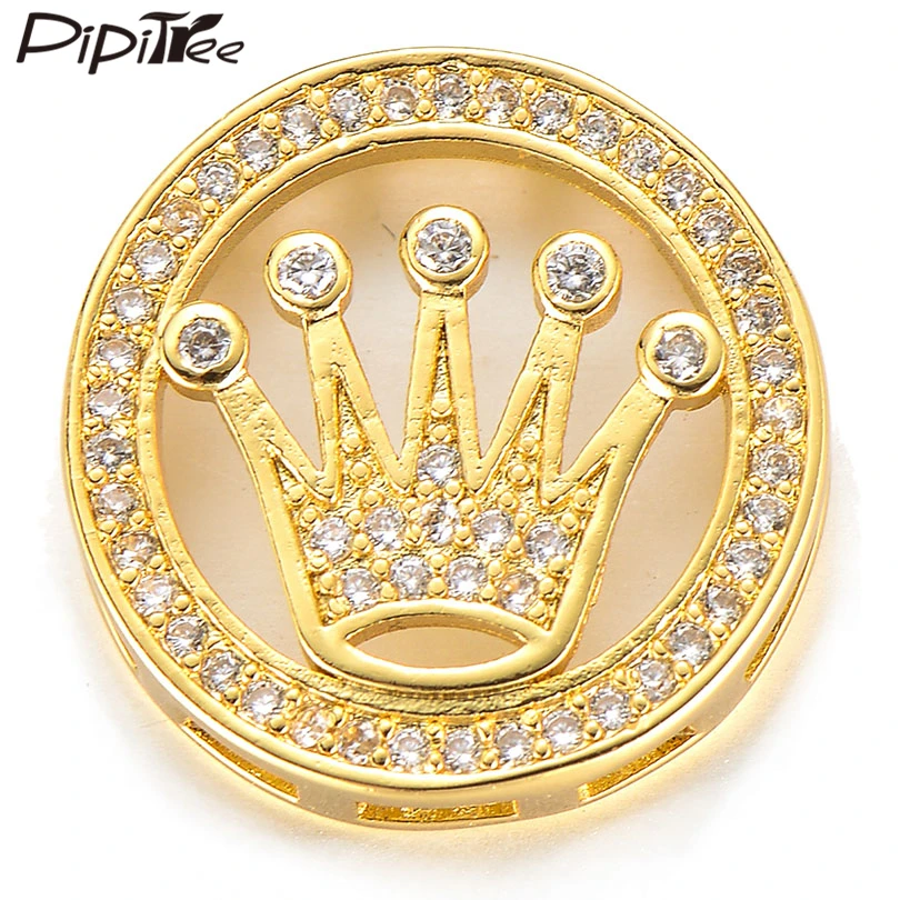 Прозрачные кубические циркониевые Подвески Pipitree в виде короны подходит для